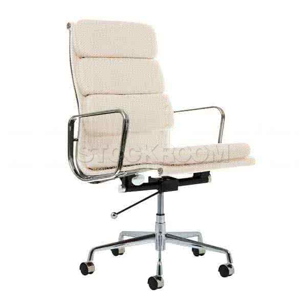 Eames Style Fabric Softpad Highback Office Chair With Castors