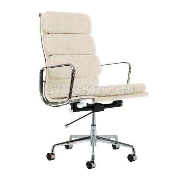 Eames Style Fabric Softpad Highback Office Chair With Castors