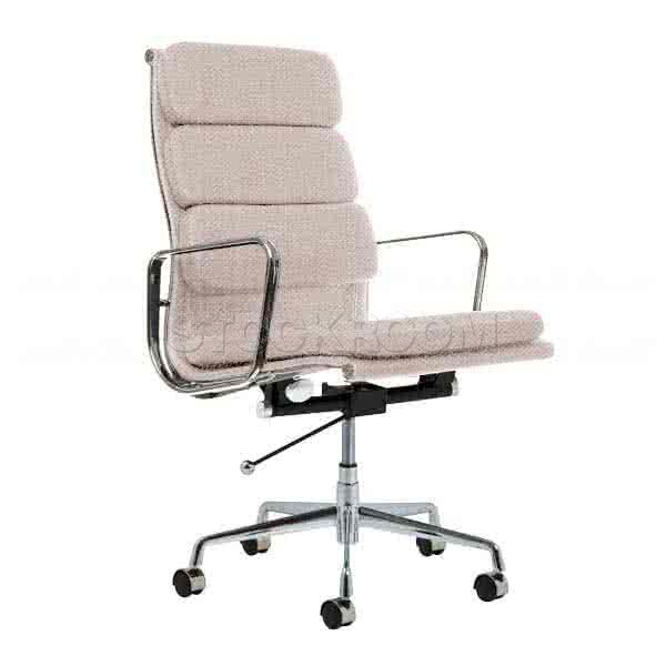 Eames Style Fabric Softpad Highback Office Chair With Castors