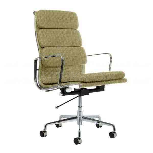 Eames Style Fabric Softpad Highback Office Chair With Castors