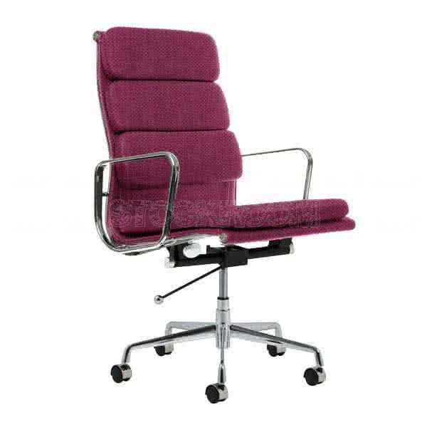 Eames Style Fabric Softpad Highback Office Chair With Castors