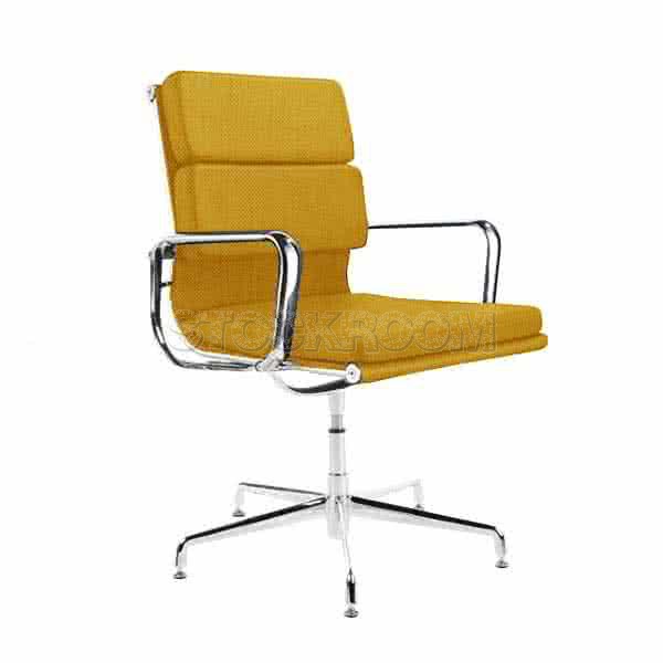 Eames Style Fabric Softpad Lowback Fixed Office Chair