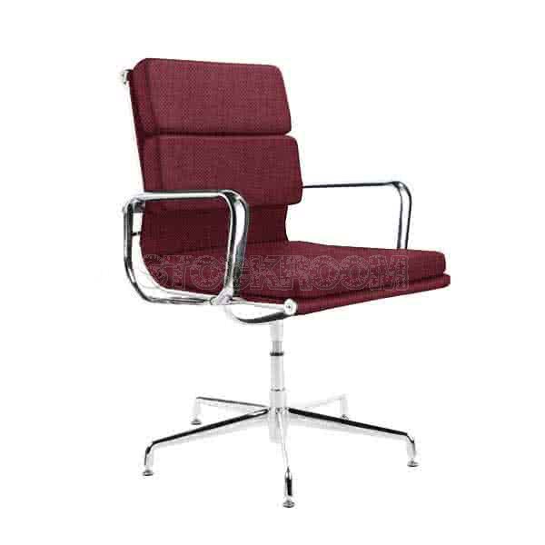 Eames Style Fabric Softpad Lowback Fixed Office Chair