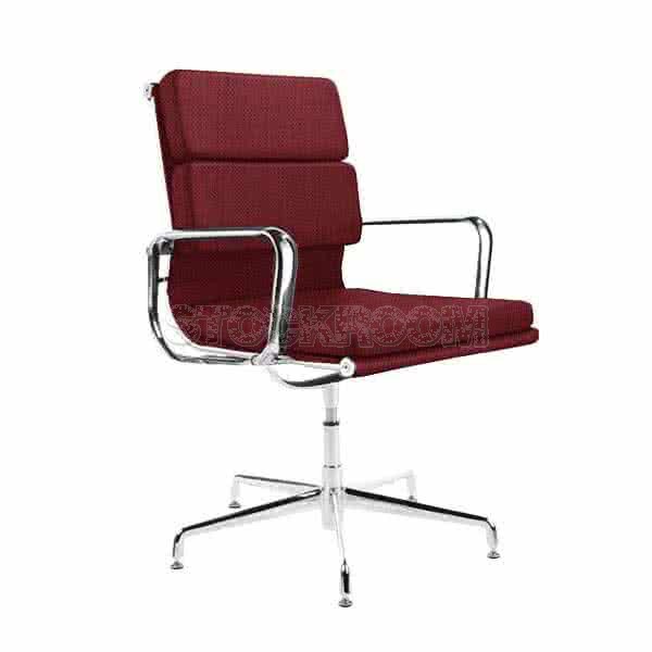 Eames Style Fabric Softpad Lowback Fixed Office Chair