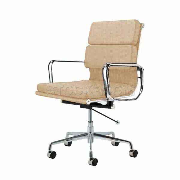 Eames Style Fabric Softpad Lowback Office Chair With Castors