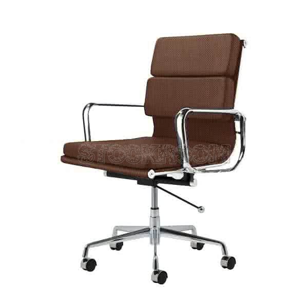 Eames Style Fabric Softpad Lowback Office Chair With Castors