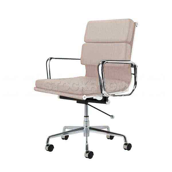 Eames Style Fabric Softpad Lowback Office Chair With Castors