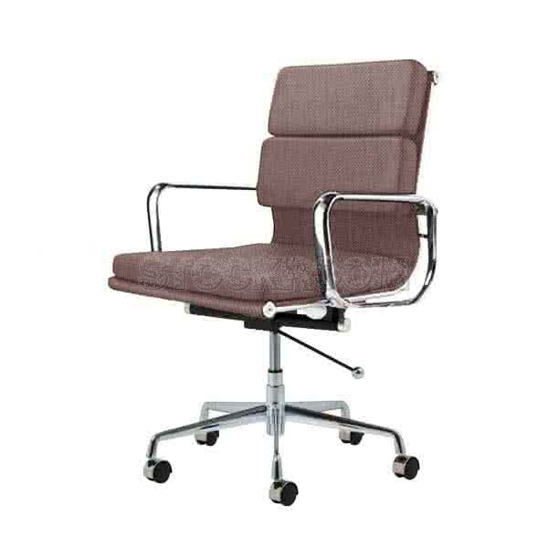 Eames Style Fabric Softpad Lowback Office Chair With Castors