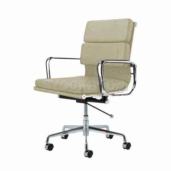 Eames Style Fabric Softpad Lowback Office Chair With Castors