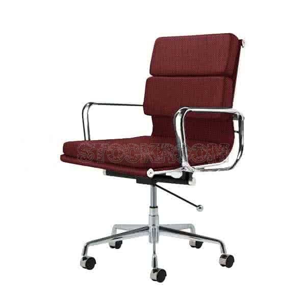 Eames Style Fabric Softpad Lowback Office Chair With Castors