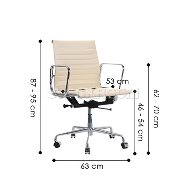 Eames Style Lowback Office Chair With Castors