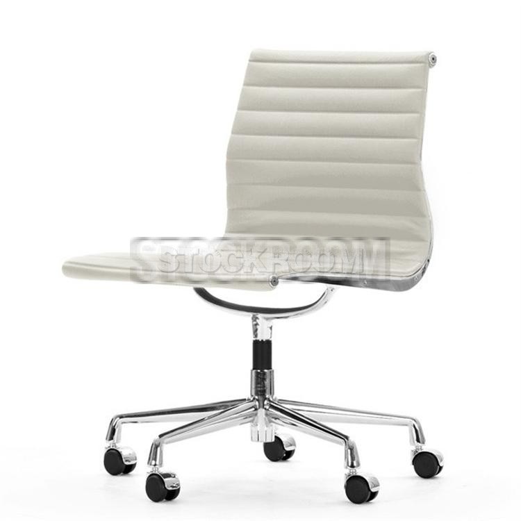 Eames Style Lowback Fixed Office Chair With Castors (Without Armrest)