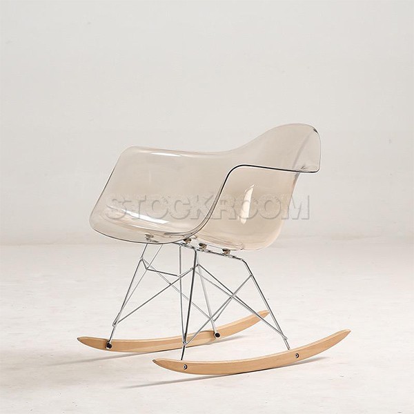 Eames Style RAR Rocking Chair - Transparent (Set of 2)