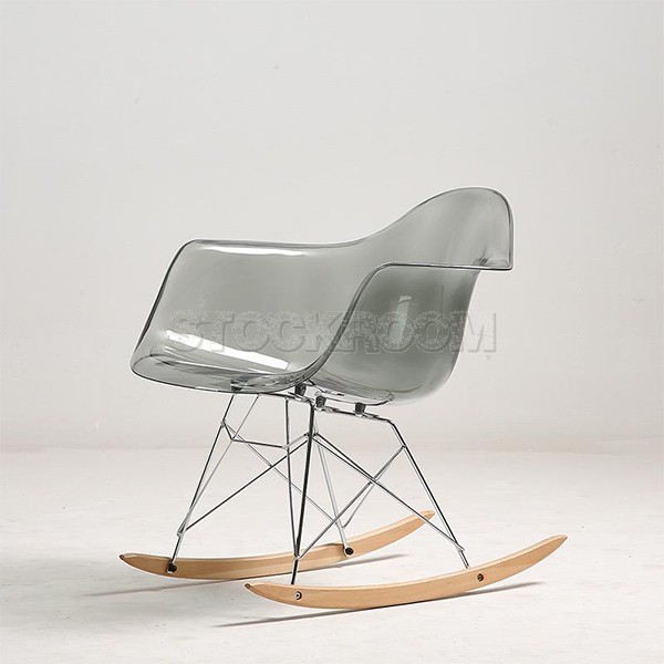 Eames Style RAR Rocking Chair - Transparent (Set of 2)
