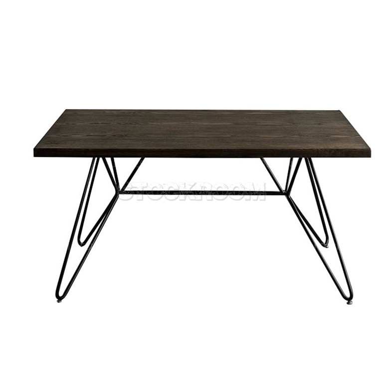 Eamon Solid Wood Industrial Style Table