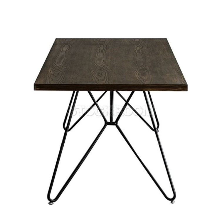 Eamon Solid Wood Industrial Style Table