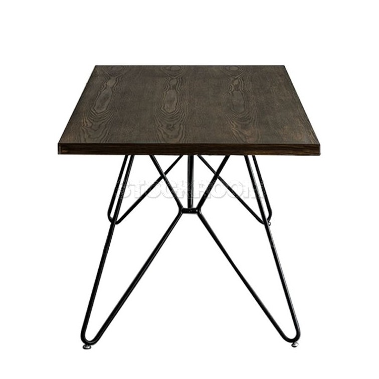 Eamon Solid Wood Industrial Style Table