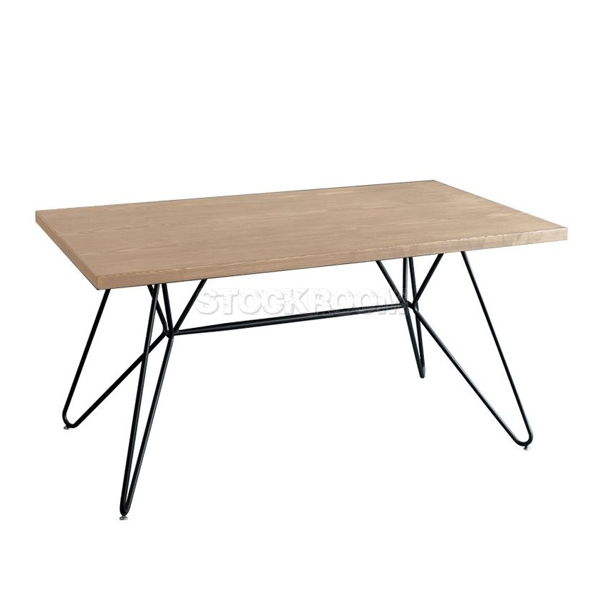 Eamon Solid Wood Industrial Style Table