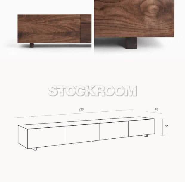Earl Style Solid Oak Wood TV Cabinet