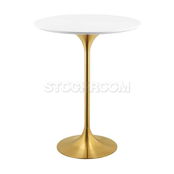 Eero Saarinen Tulip Style Bar Table With Brass Base