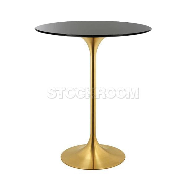 Eero Saarinen Tulip Style Bar Table With Brass Base