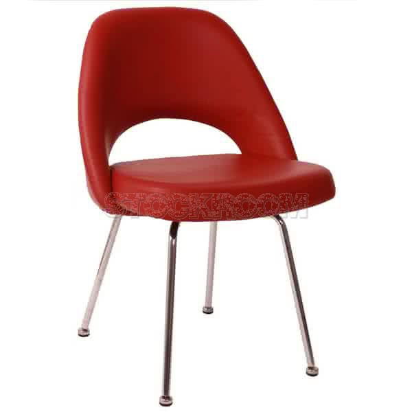 Eero Saarinen Style Executive Chair With Metal Leg