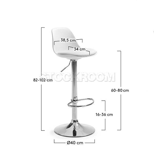 Eero Saarinen Tulip Style Adjustable Bar Stool