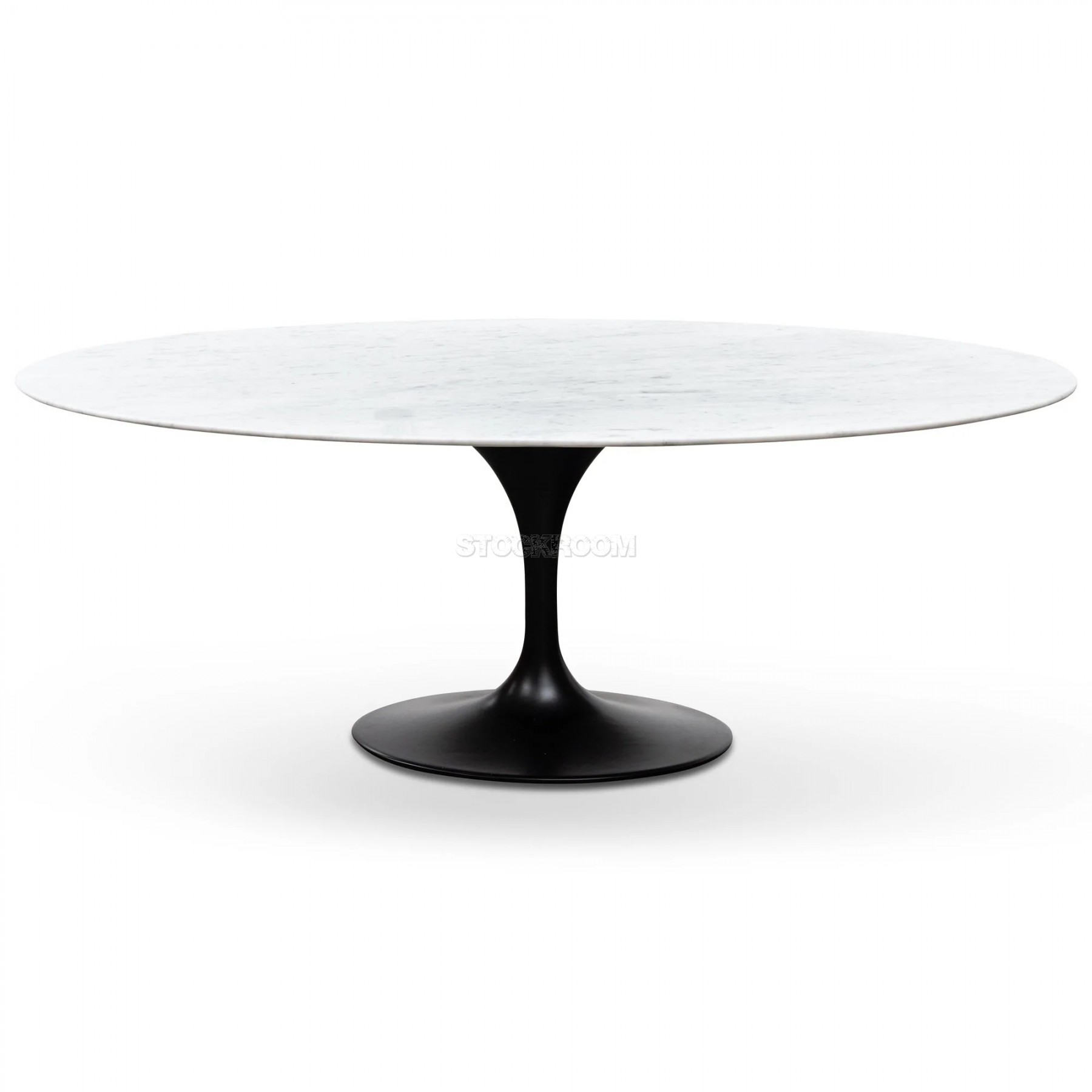 Eero Saarinen Tulip Style Oval Dining Table - Marble