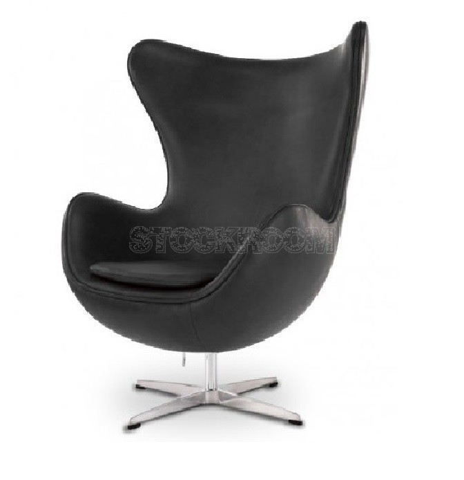 Arne Jacobsen Style Egg Chair - Leather