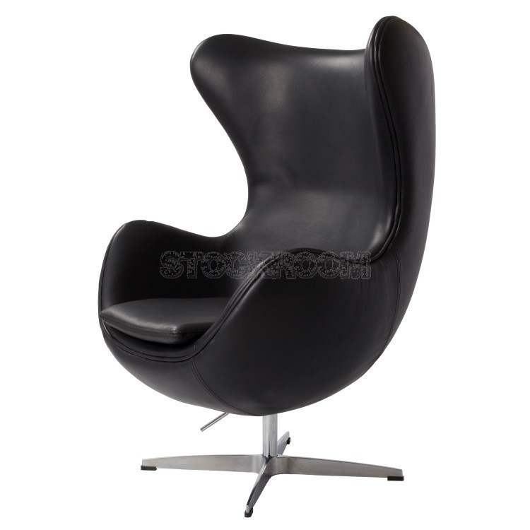 Arne Jacobsen Style Egg Chair - Leather