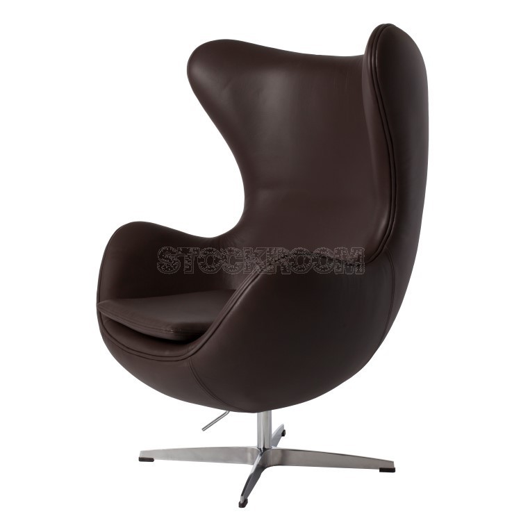 Arne Jacobsen Style Egg Chair - Leather