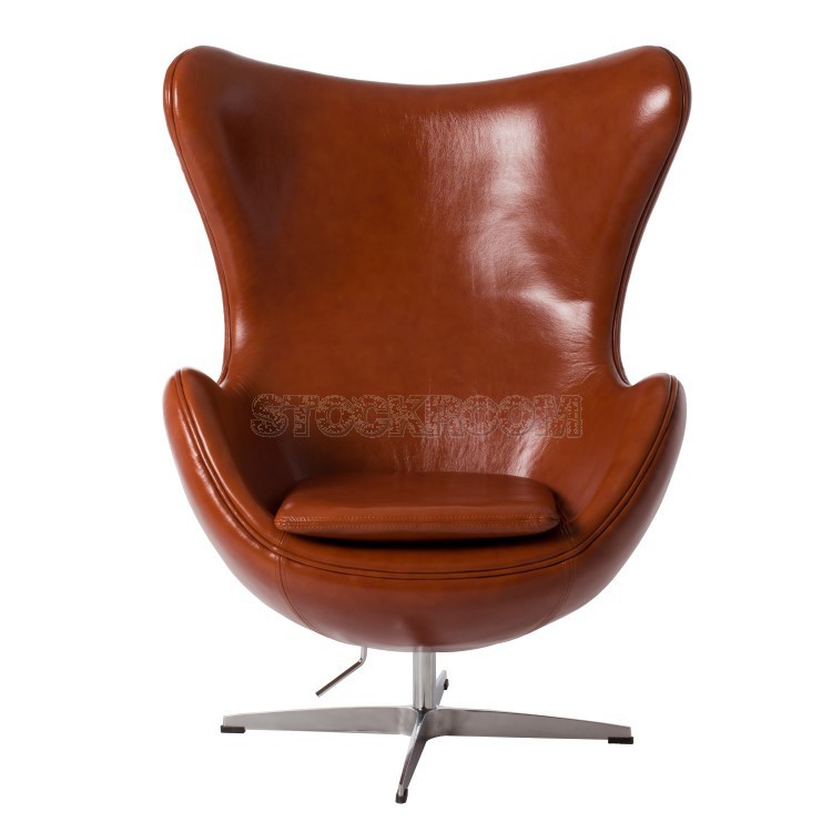 Arne Jacobsen Style Egg Chair - Leather