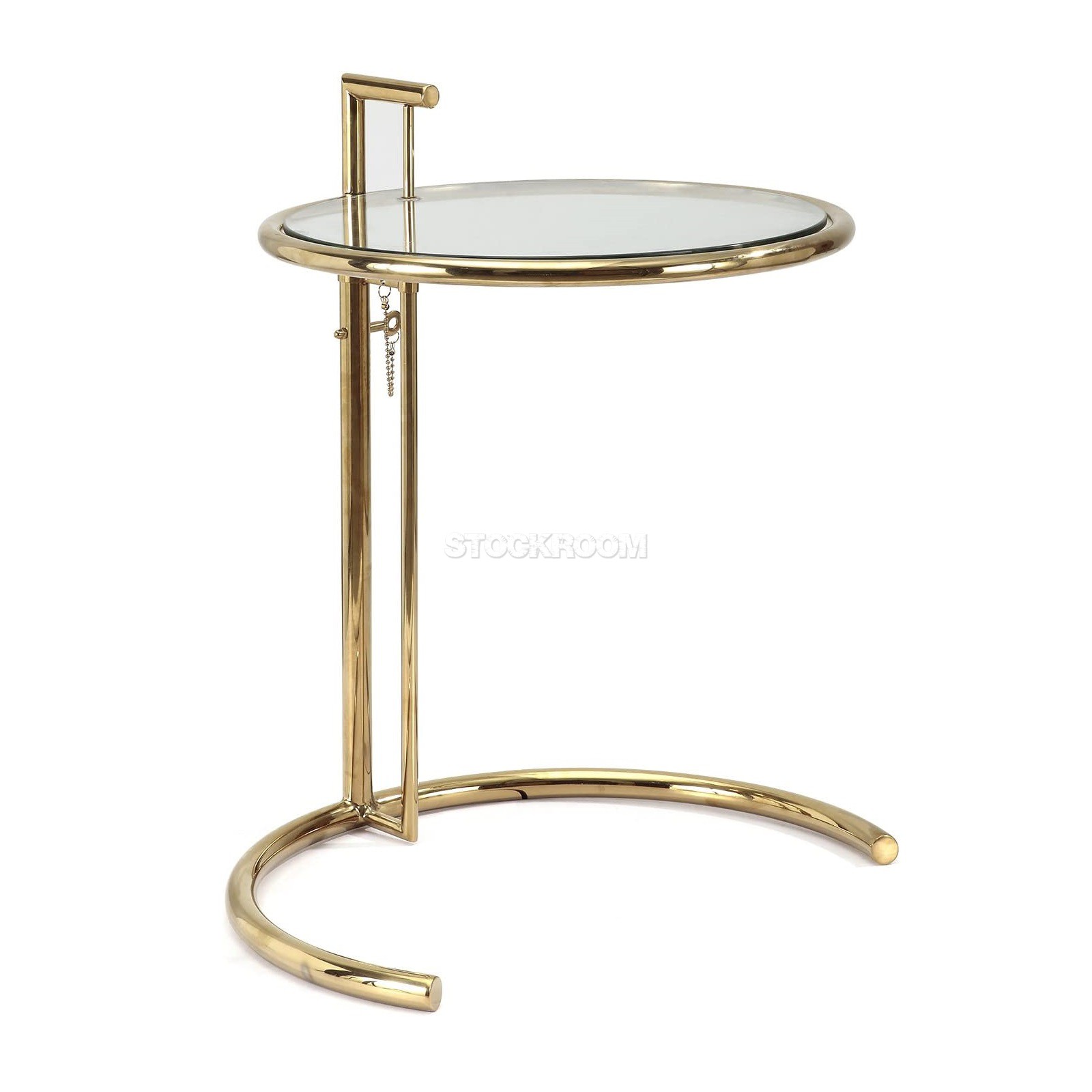 Eileen Gray Style Side Table - Gold