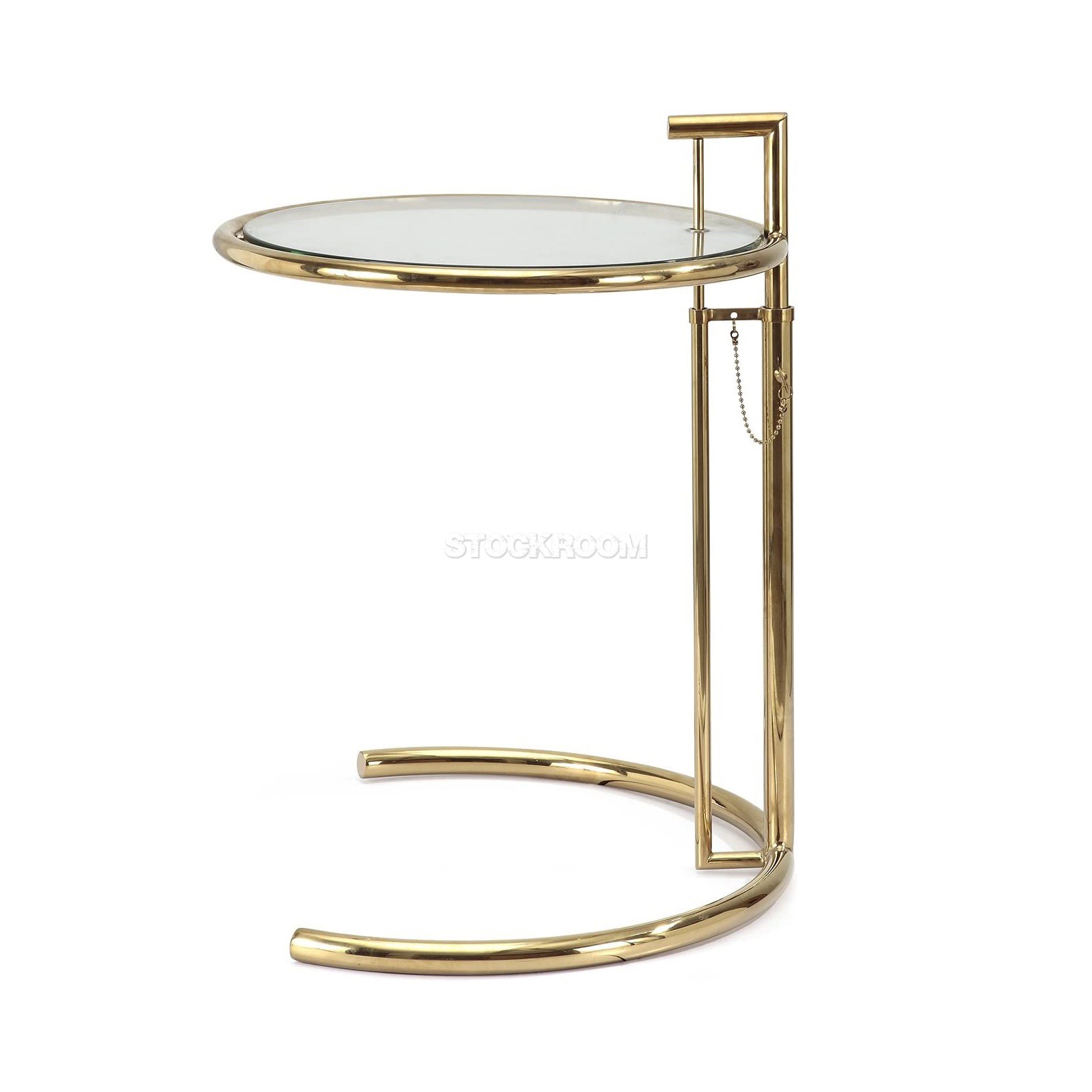 Eileen Gray Style Side Table - Gold