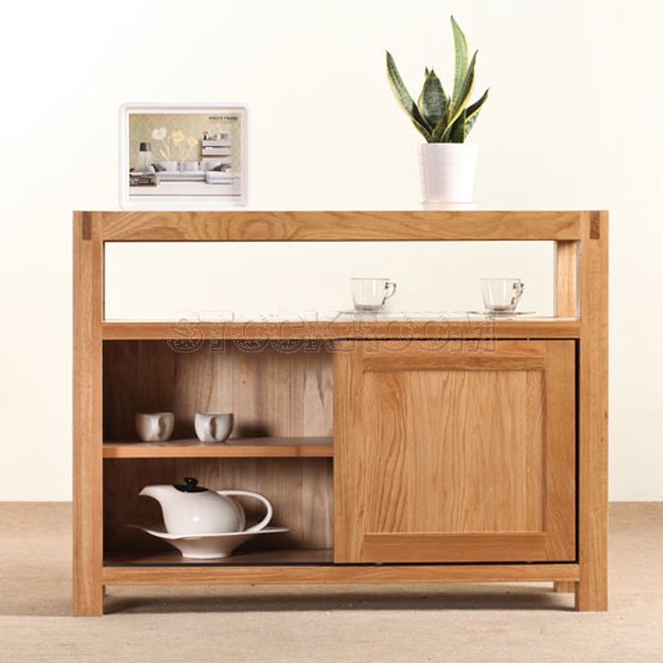 Elbern Solid Oak Wood Cabinet