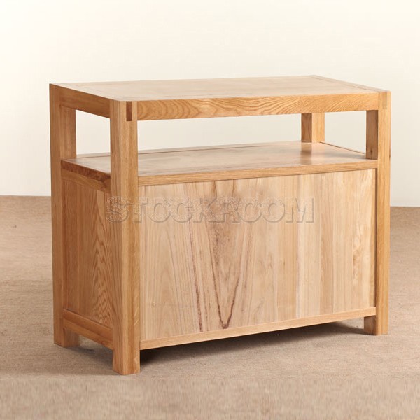 Elbern Solid Oak Wood Cabinet