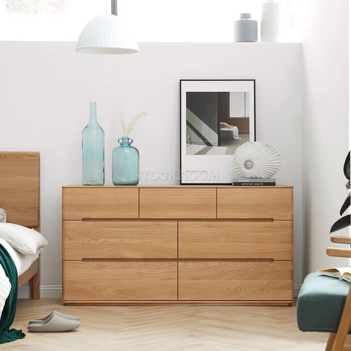 Ellerie Solid Oak Wood Chest of Drawers