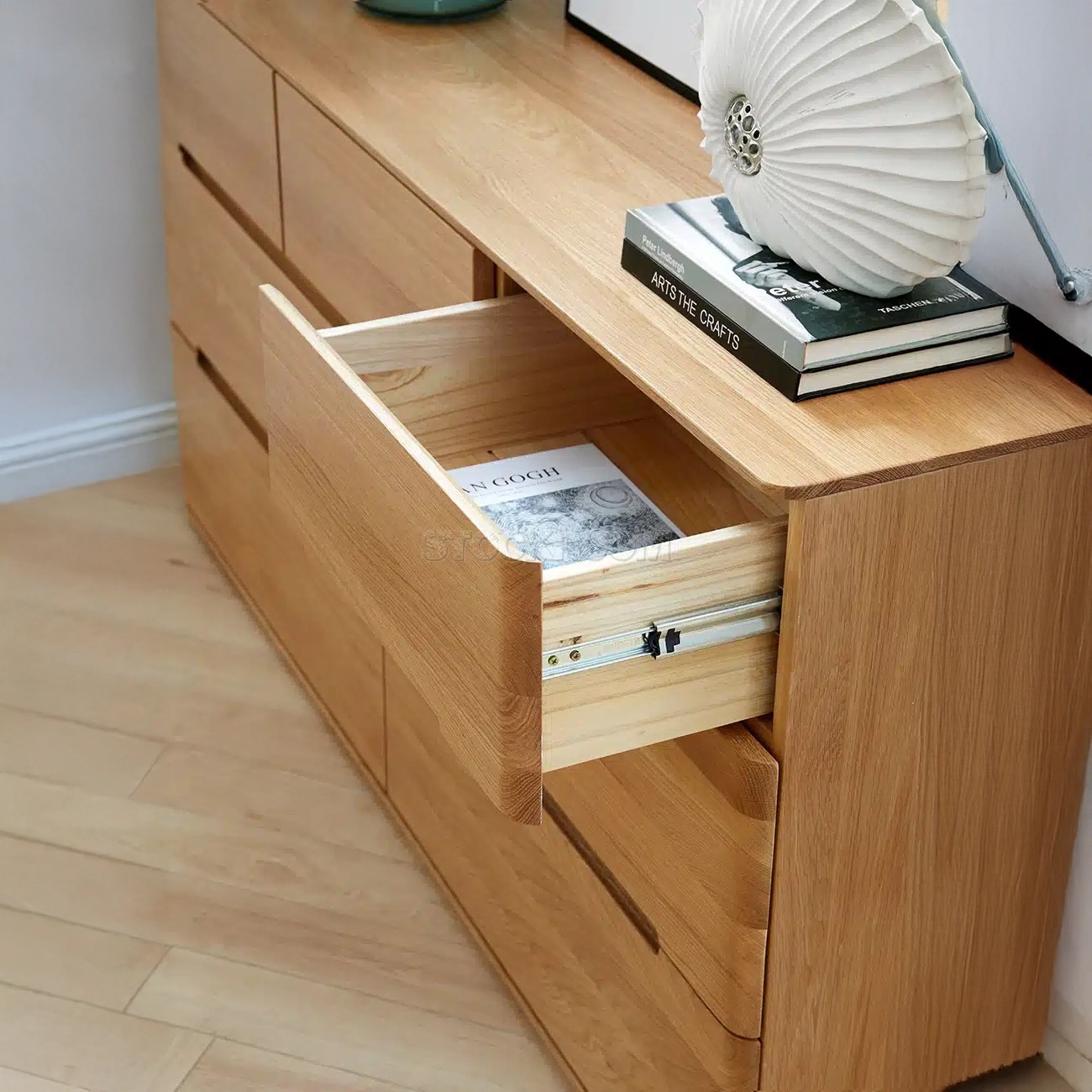 Ellerie Solid Oak Wood Chest of Drawers