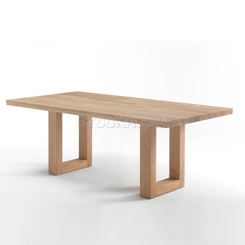 Elroy Solid Oak Wood Dining Table