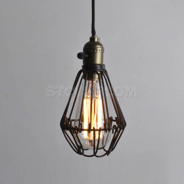 Elvar Loft Style Wire Pendant Lamp 