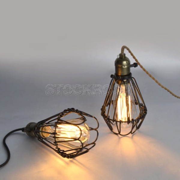 Elvar Loft Style Wire Pendant Lamp 