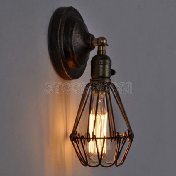Elvar Loft Style Wire Wall Lamp
