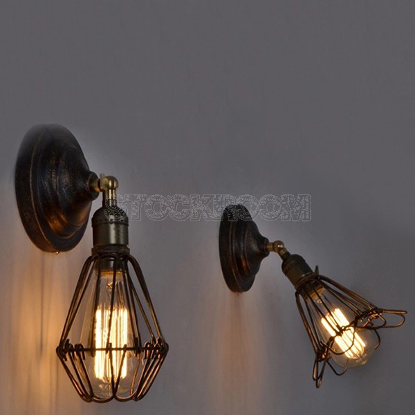 Elvar Loft Style Wire Wall Lamp