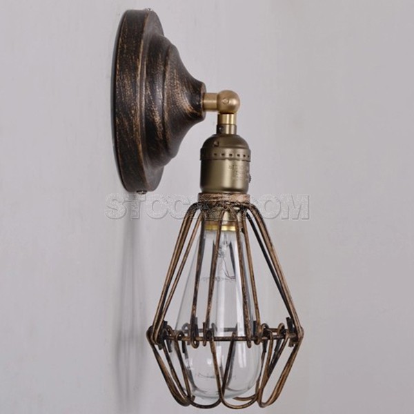 Elvar Loft Style Wire Wall Lamp