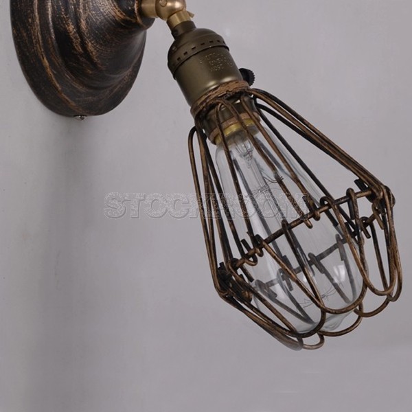 Elvar Loft Style Wire Wall Lamp