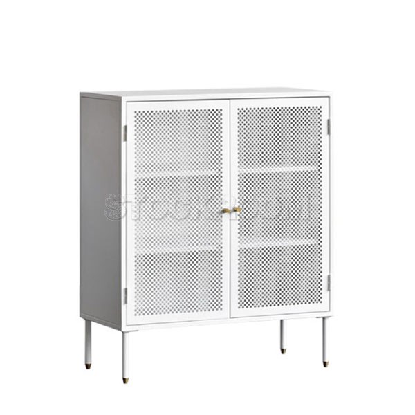 Emilija Metal Storage Sideboard - White