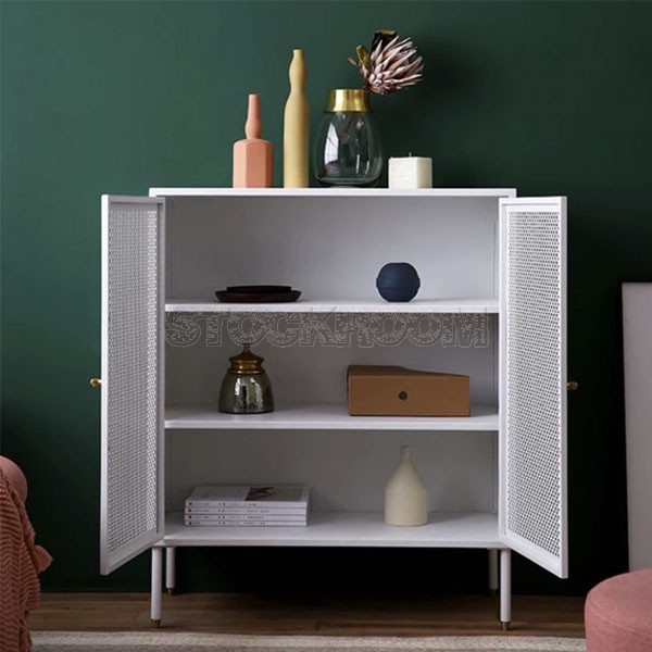 Emilija Metal Storage Sideboard - White