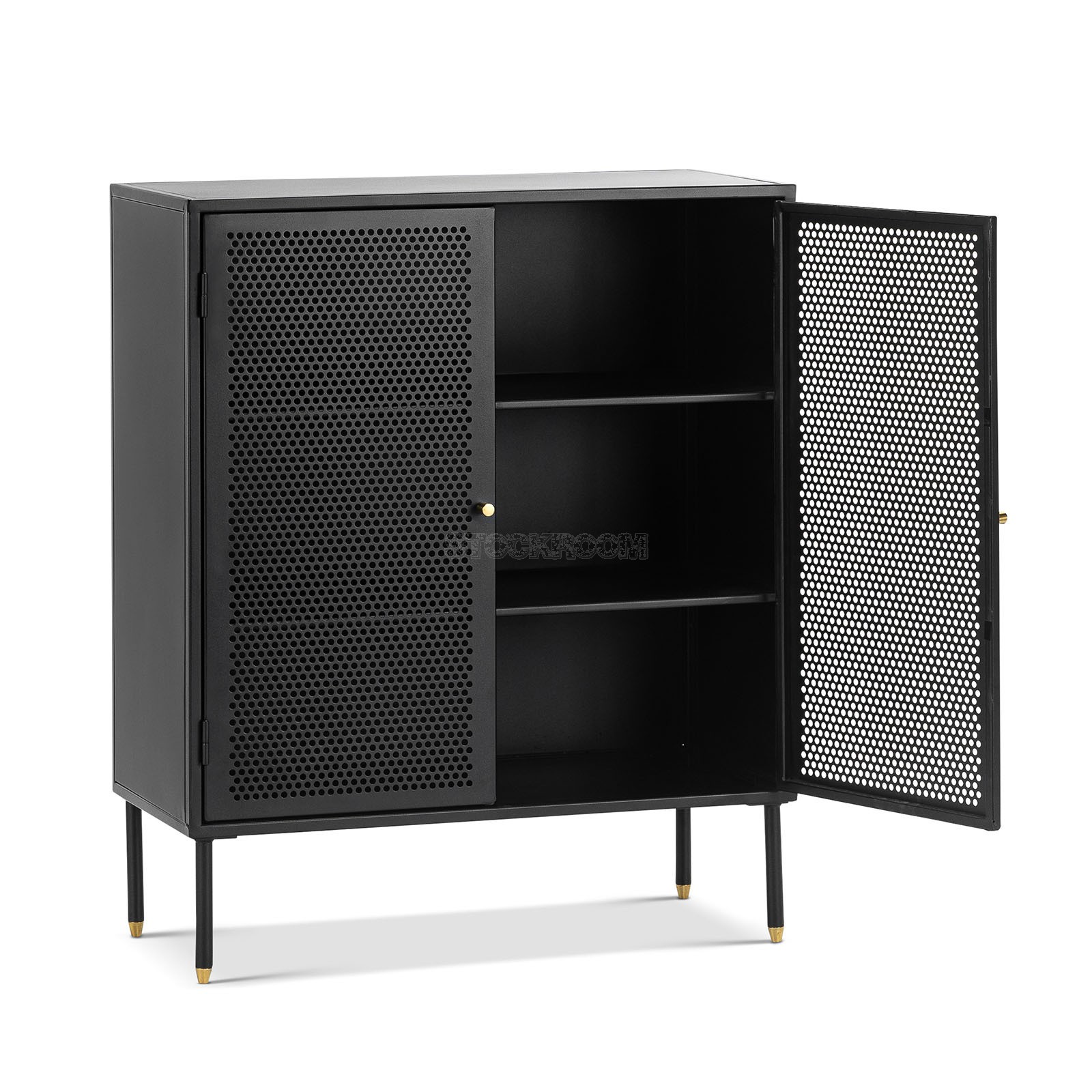 Emilija Metal Storage Sideboard - Black