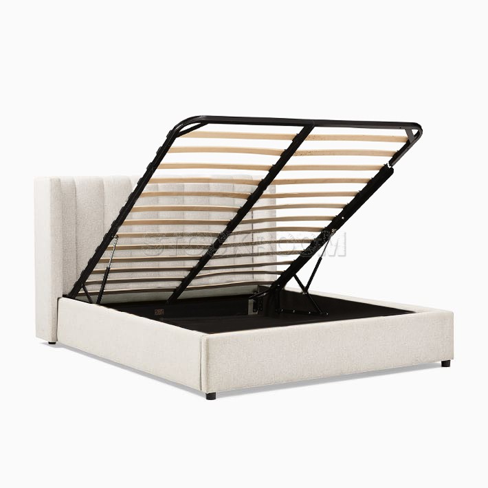 Emmett Fabric Upholstered Storage Bed Frame