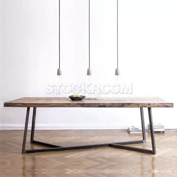 Enoch Solid Wood Industrial Loft Table